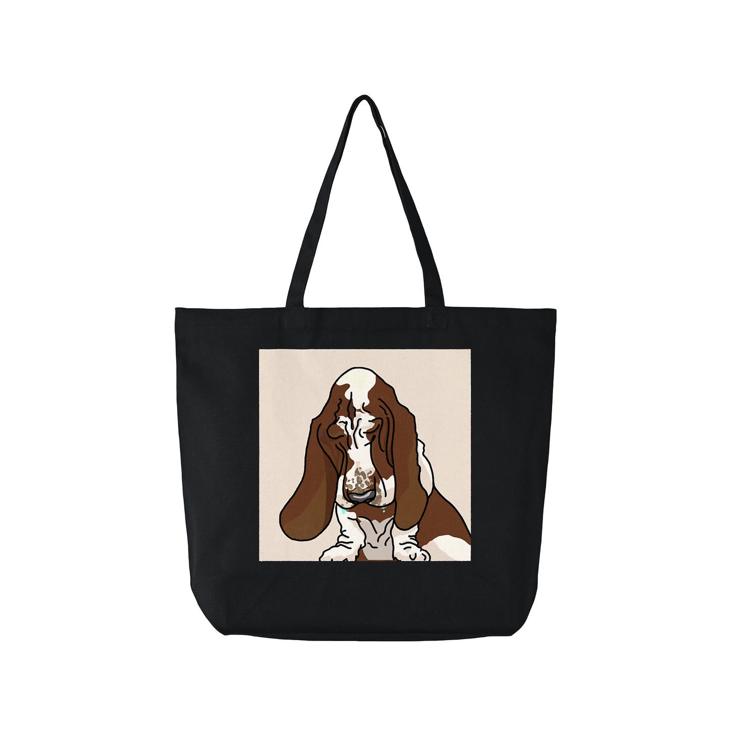 Large Cotton Tote Bag #5 black image