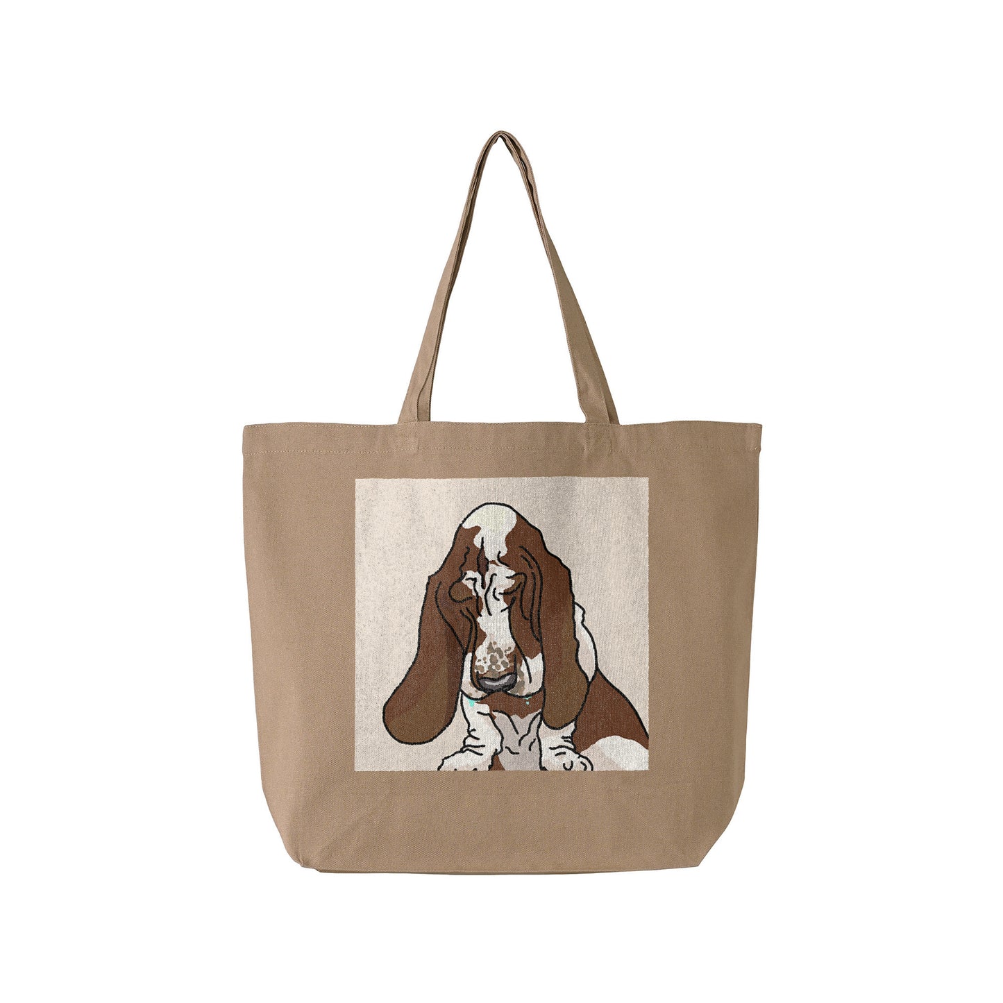 Large Cotton Tote Bag #5 mocha image