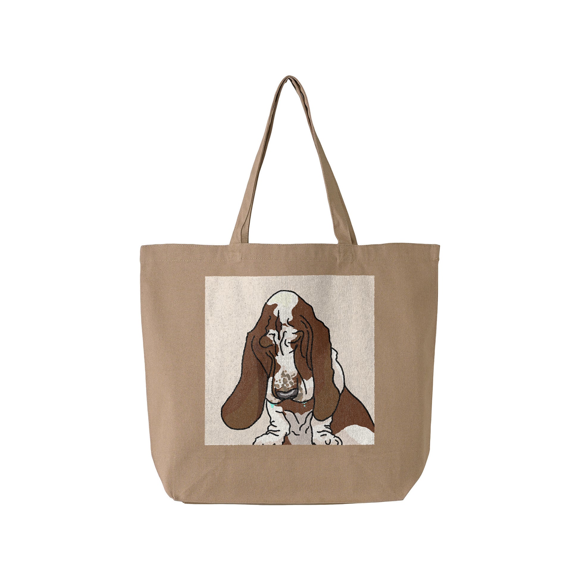 Large Cotton Tote Bag #5 mocha image