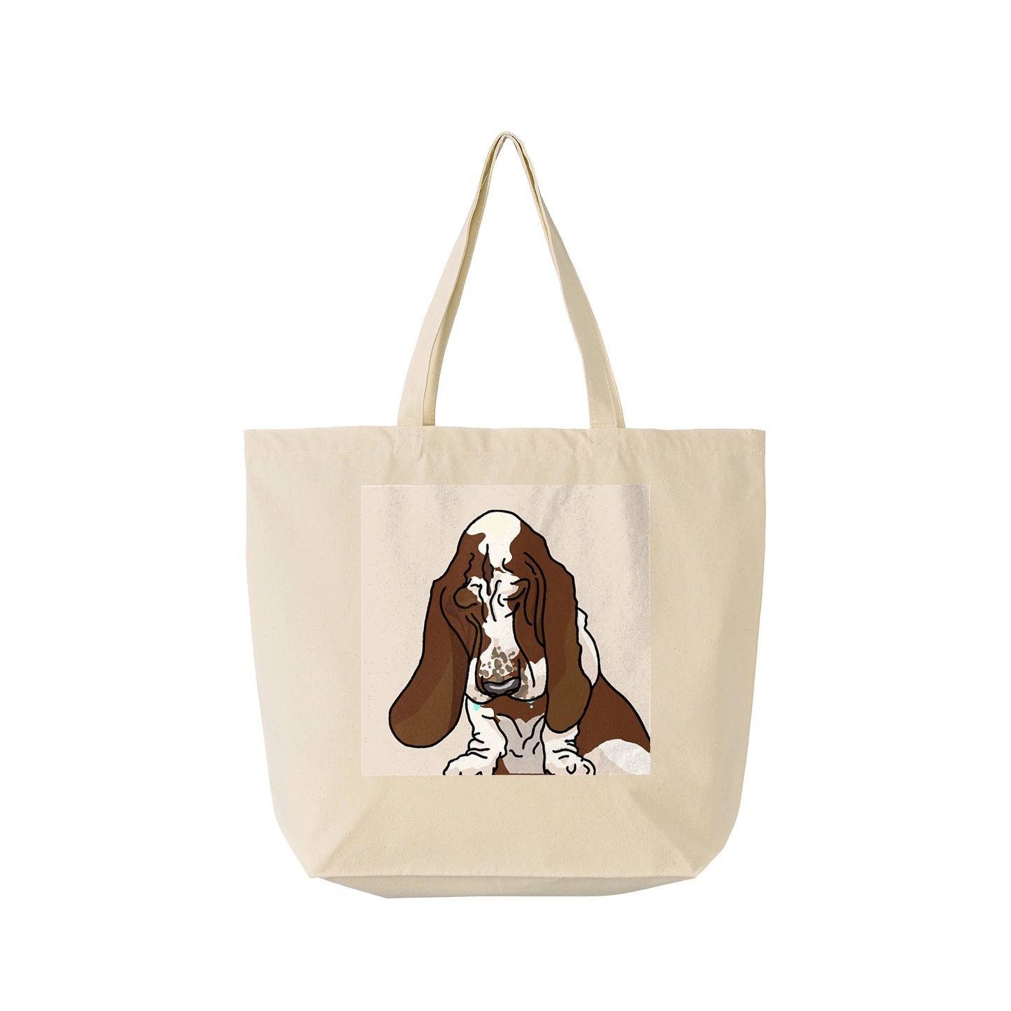 Large Cotton Tote Bag #5 natural image