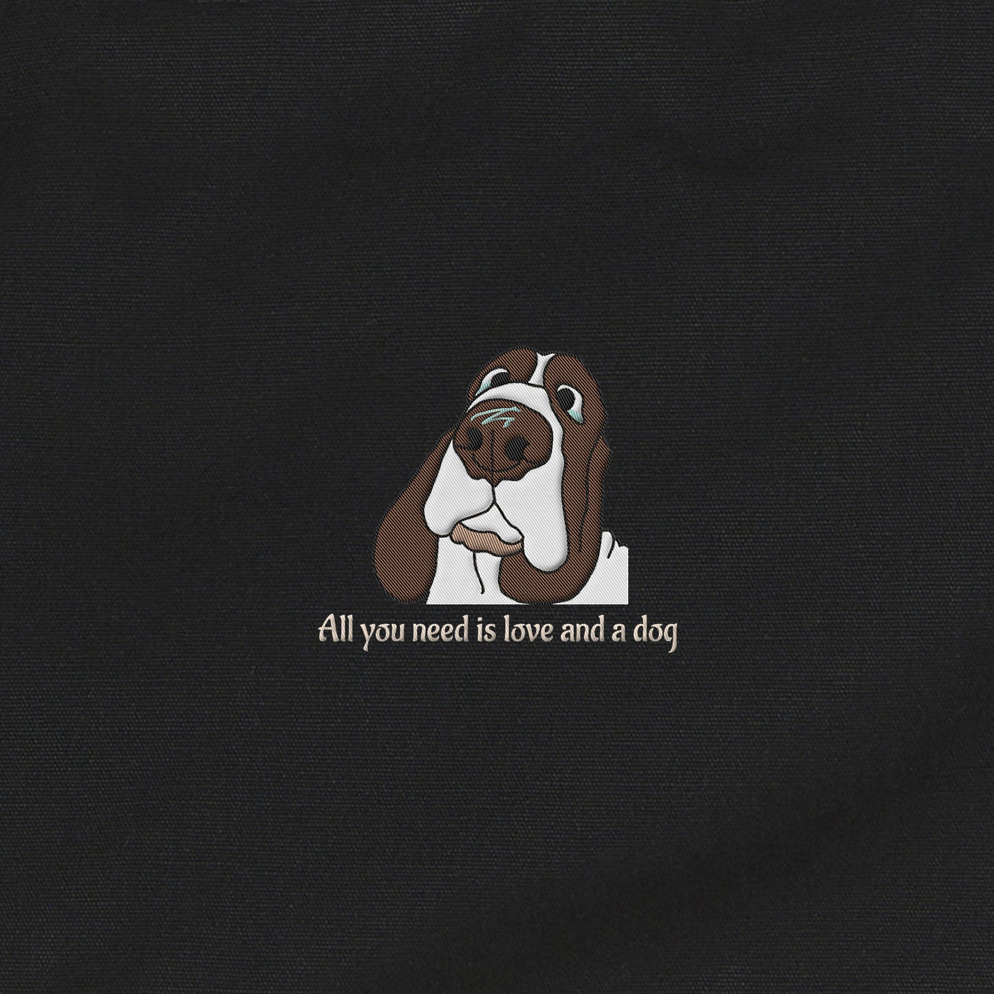 Large Canvas Travel Tote with Zipper #2 [Embroidered]