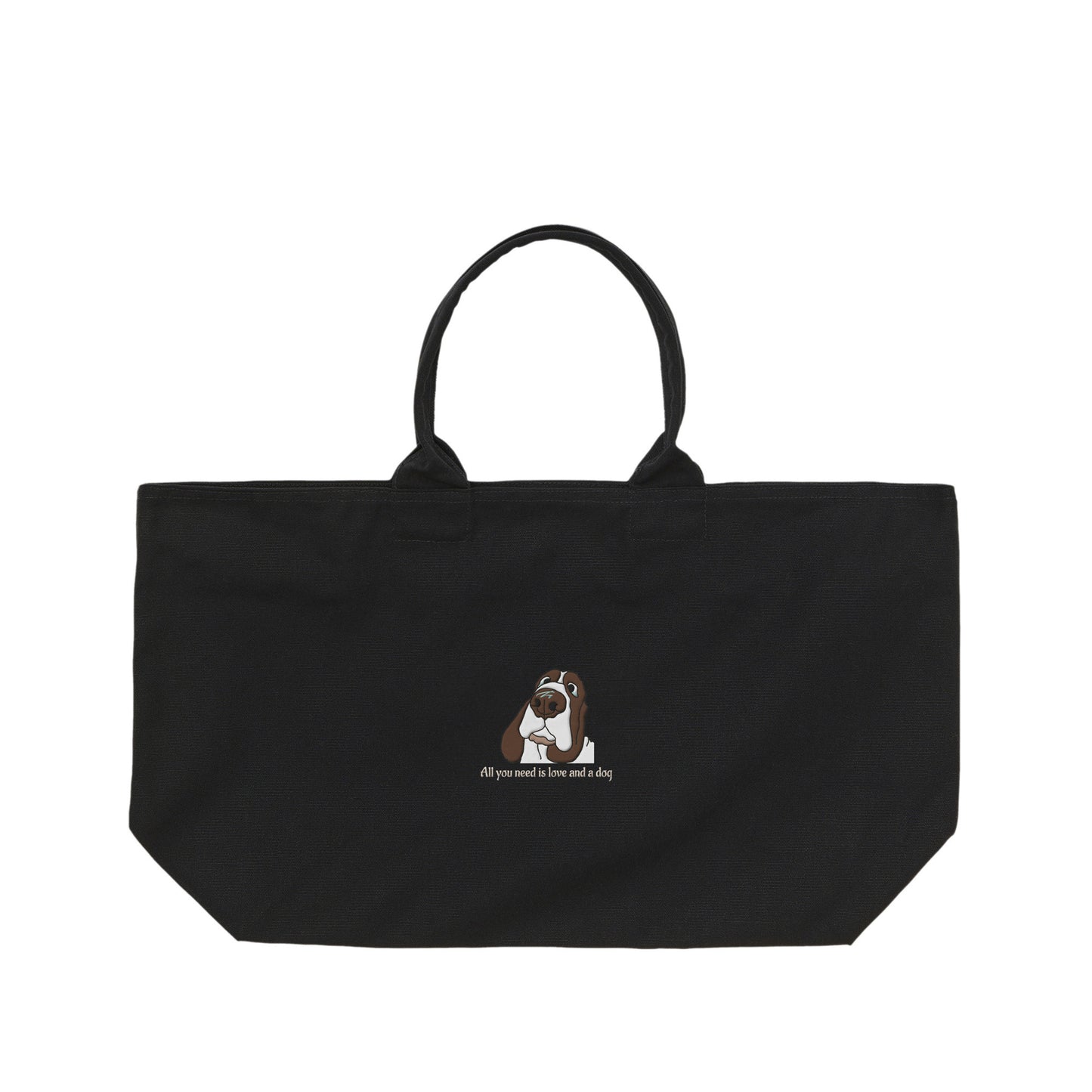 Large Canvas Travel Tote with Zipper #2 [Embroidered]