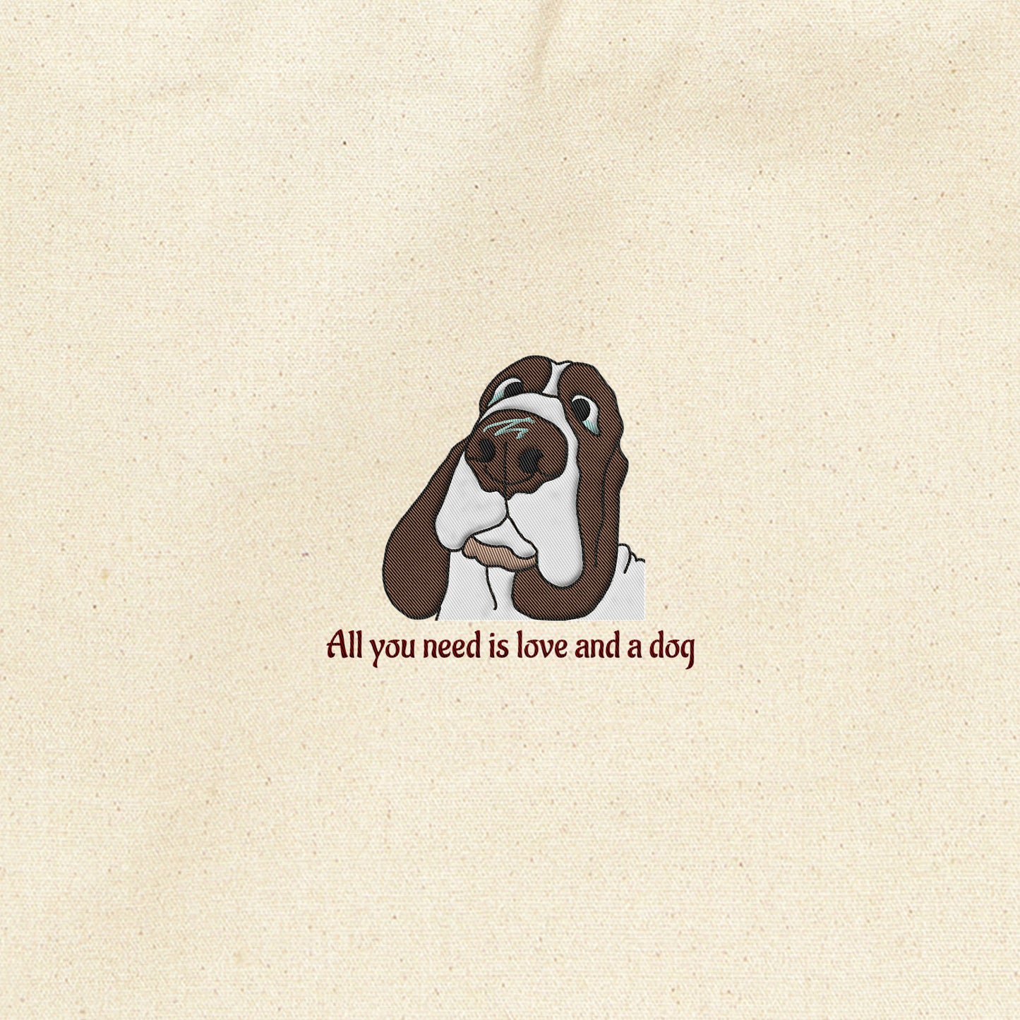 Large Canvas Travel Tote with Zipper #2 [Embroidered]