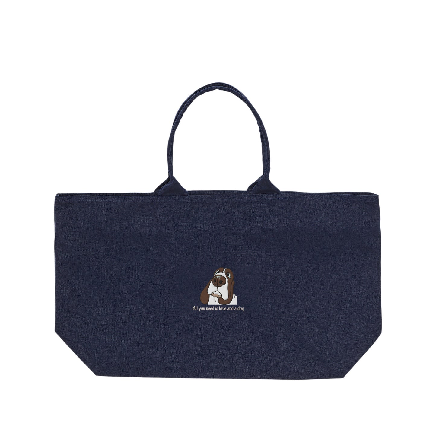 Large Canvas Travel Tote with Zipper #2 [Embroidered]