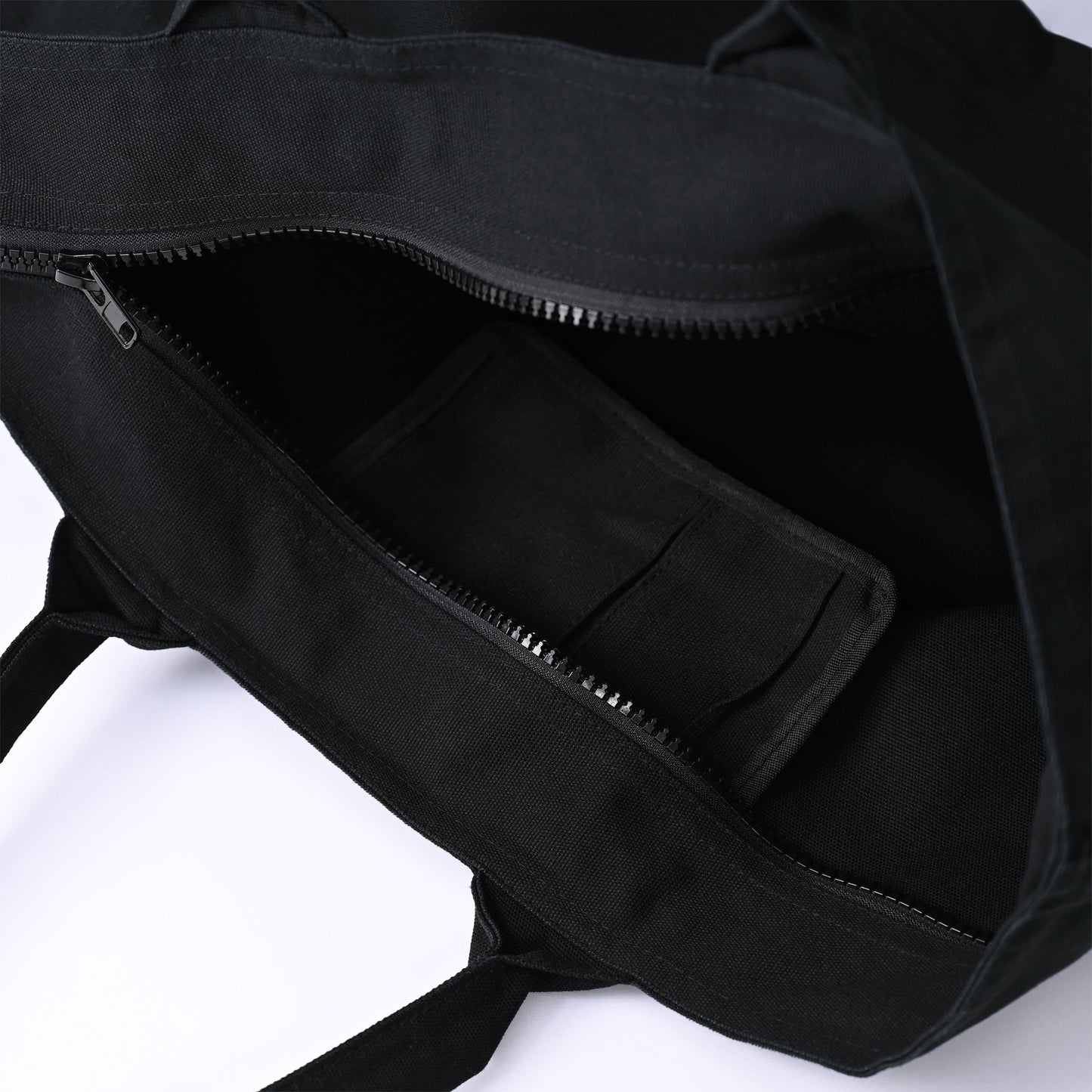 Large Canvas Travel Tote with Zipper #2 [Embroidered]